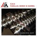 parallel double screw cylinder plastic extruder